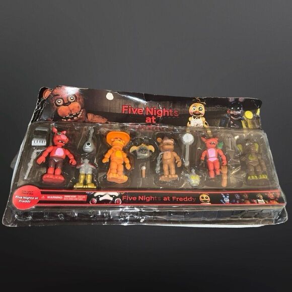 Five Nights At Freddys PVC Figures Orville Pigpatch El Chip Rockstar Foxy Freddy - Picture 1 of 6